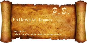 Palkovits Damos névjegykártya